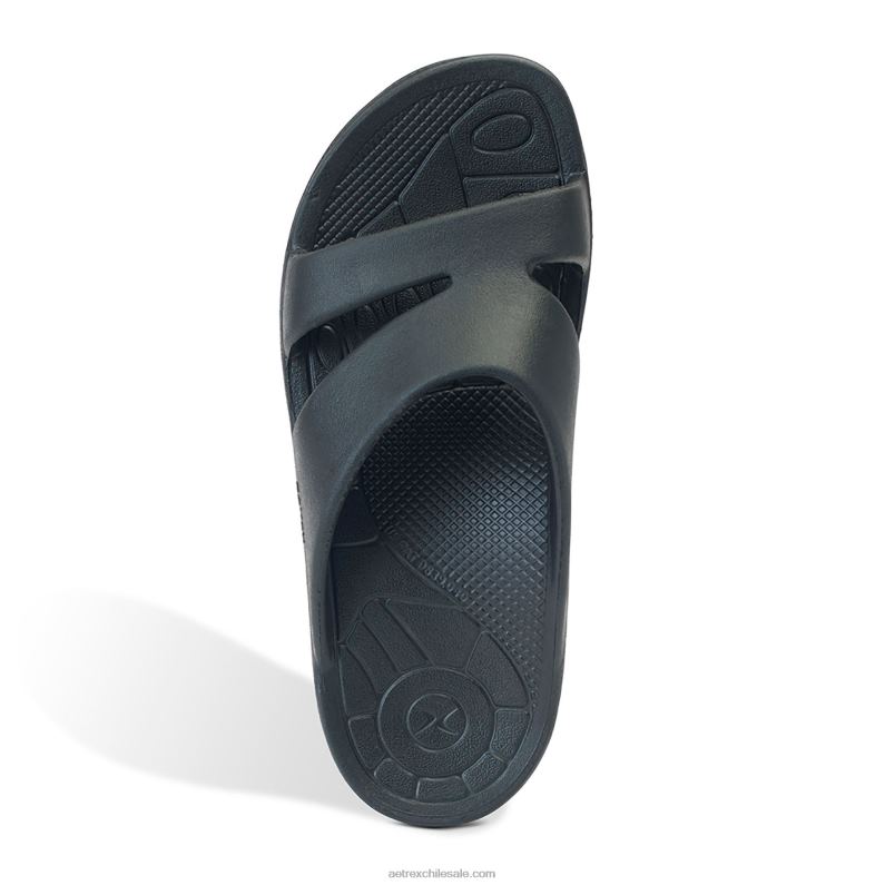 mujer negro Aetrex toboganes ortopédicos bali 2TB4B18