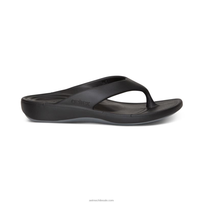 mujer negro mate Aetrex flips ortopédicos maui 2TB4B16