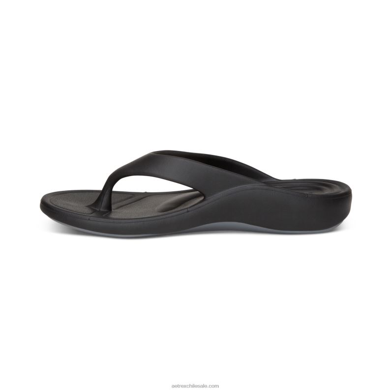 mujer negro mate Aetrex flips ortopédicos maui 2TB4B16