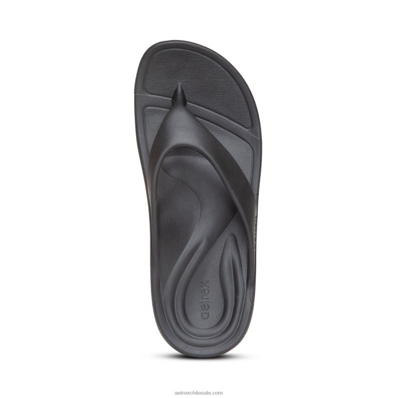 mujer negro mate Aetrex flips ortopédicos maui 2TB4B16