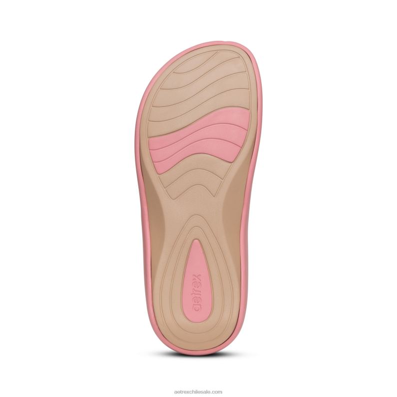 mujer rosa brillante Aetrex flips ortopédicos maui 2TB4B110