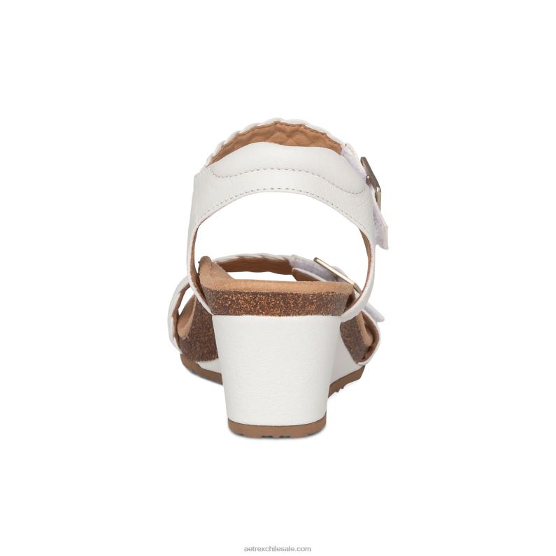 mujer blanco Aetrex cuña entretejida ajustable grace 2TB4B139