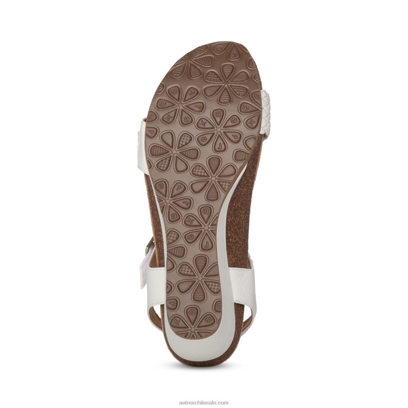 mujer blanco Aetrex cuña entretejida ajustable grace 2TB4B139