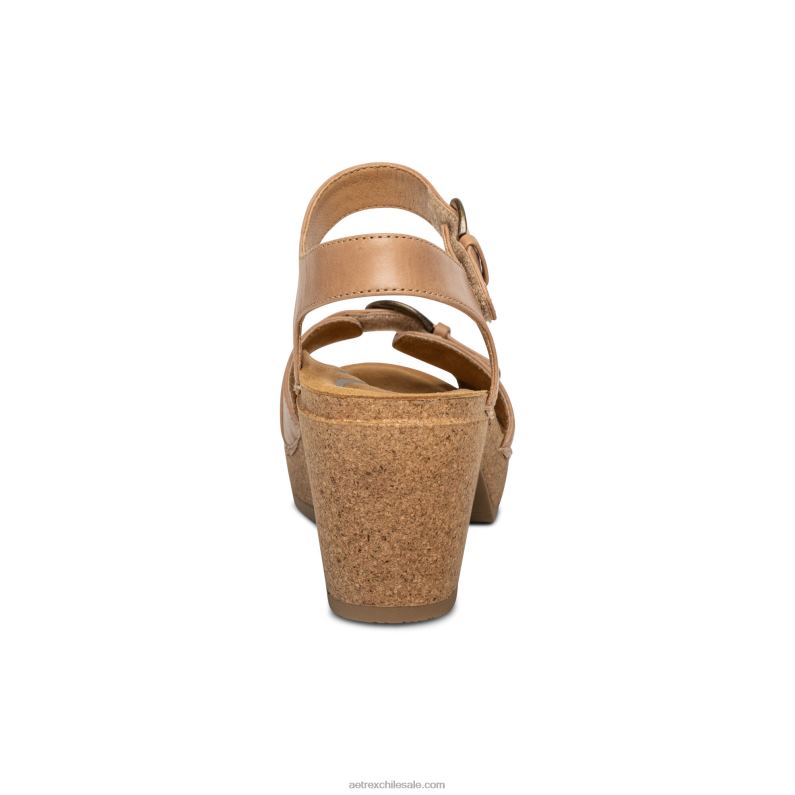 mujer camello Aetrex tacones tory con punta abierta 2TB4B269