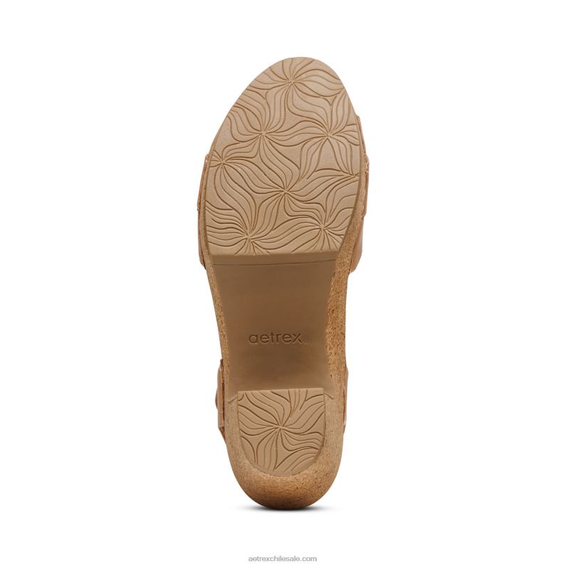 mujer camello Aetrex tacones tory con punta abierta 2TB4B269