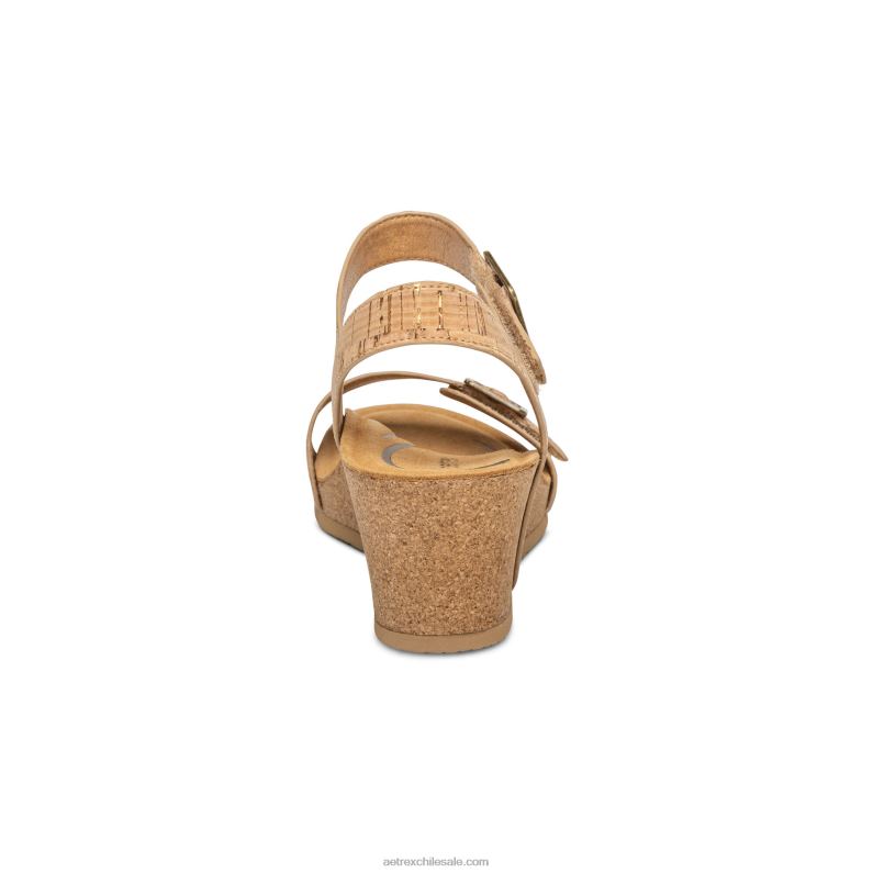 mujer corcho Aetrex cuña de correa de cuarto de lexa 2TB4B292