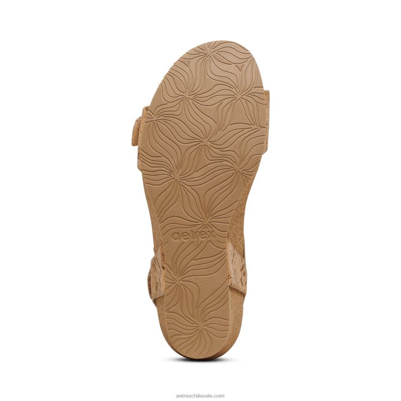 mujer corcho Aetrex cuña de correa de cuarto de lexa 2TB4B292