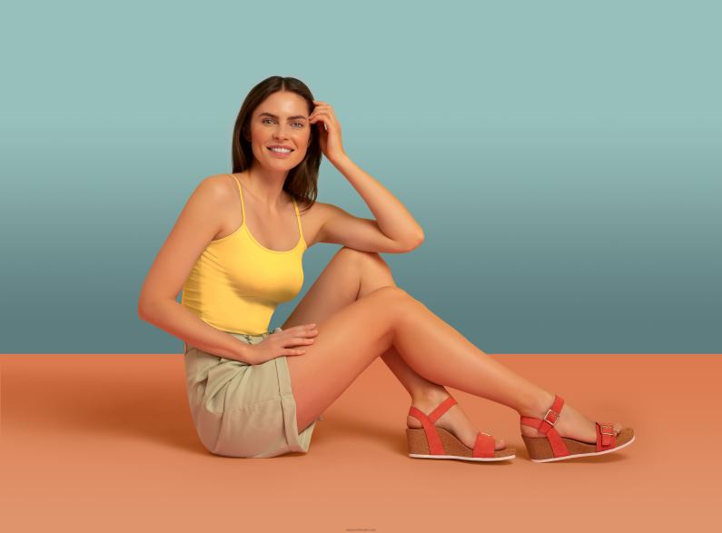 mujer corcho Aetrex cuña de correa de cuarto de lexa 2TB4B292