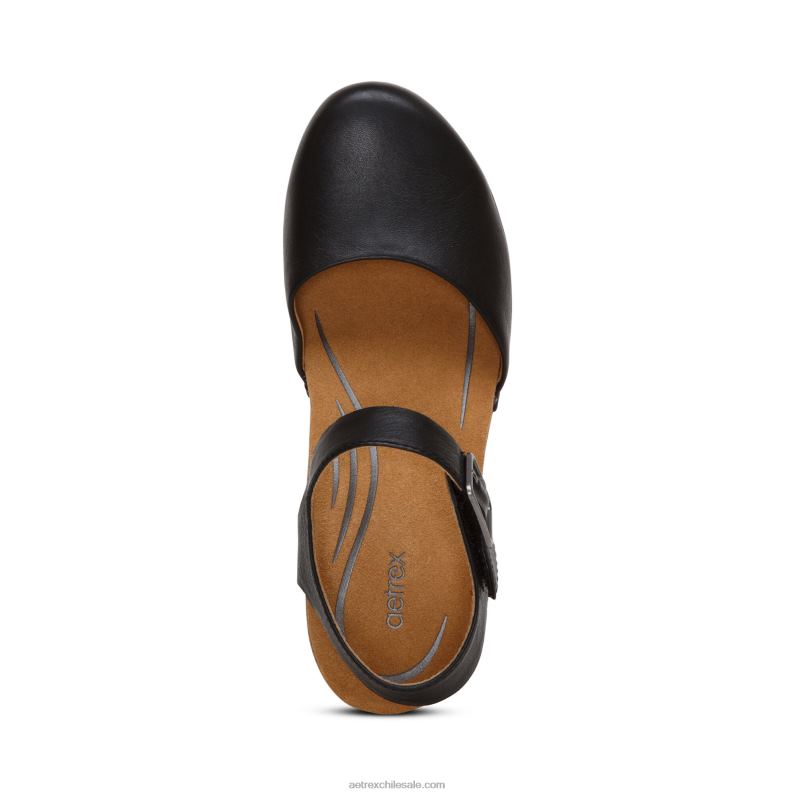 mujer negro Aetrex tacón cerrado finley 2TB4B141