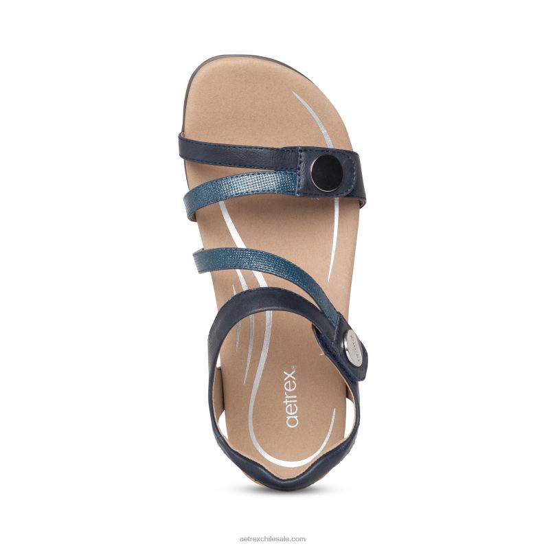 mujer Armada Aetrex sandalias jess con tiras ajustables 2TB4B187