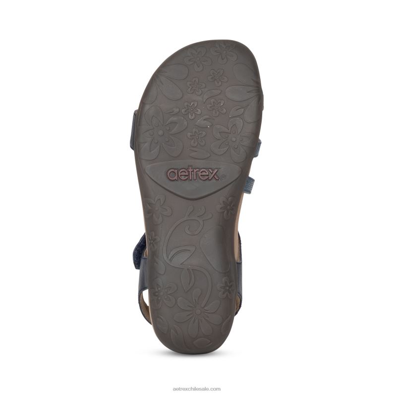mujer Armada Aetrex sandalias jess con tiras ajustables 2TB4B187