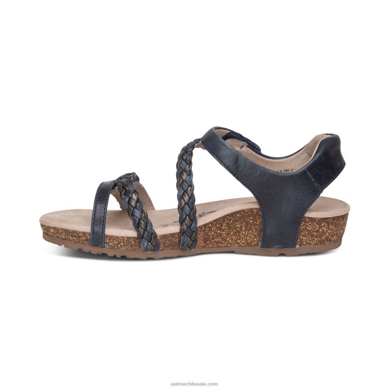 mujer Armada Aetrex sandalias jillian con tiras trenzadas 2TB4B33