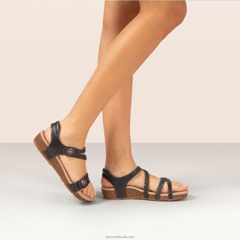 mujer Armada Aetrex sandalias jillian con tiras trenzadas 2TB4B33