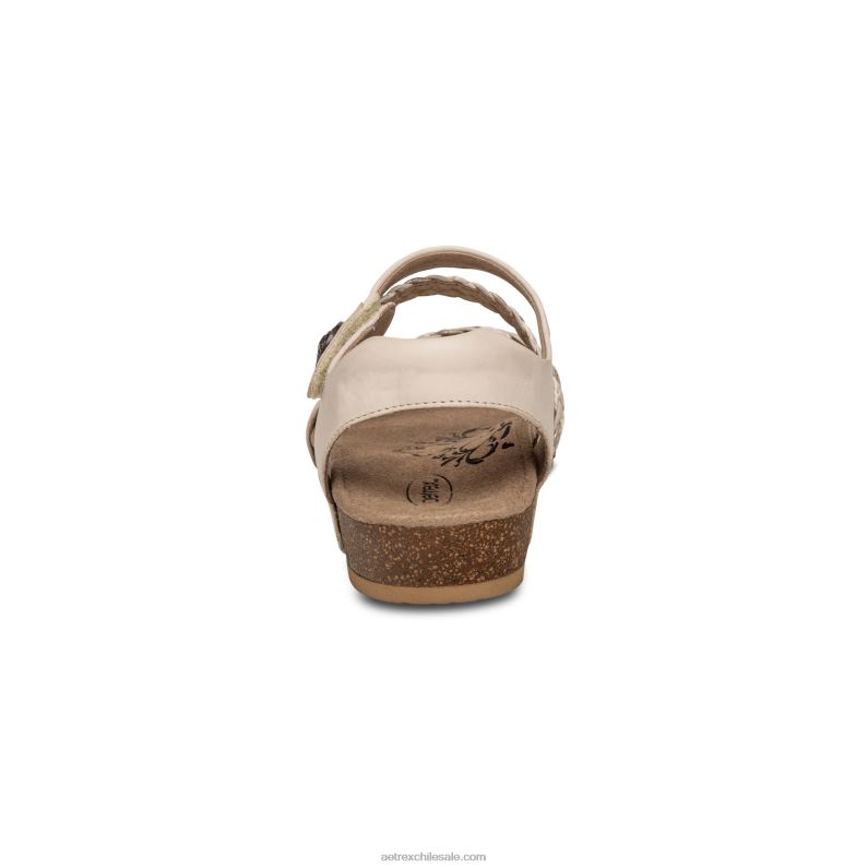mujer Marfil Aetrex sandalias jillian con tiras trenzadas 2TB4B305