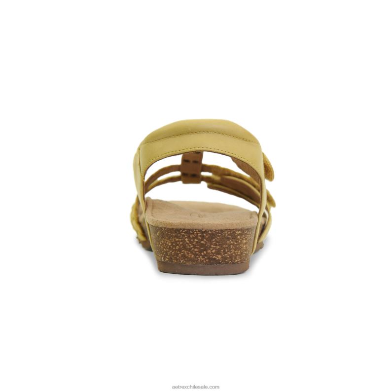 mujer amarillo Aetrex sandalias gladiadoras reese ajustables 2TB4B170