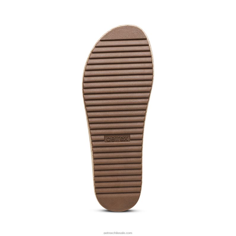 mujer azul Aetrex sandalia con plataforma sofie 2TB4B197