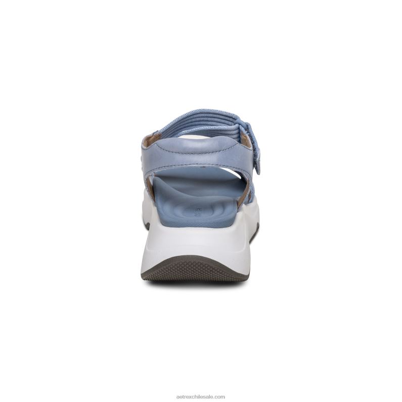 mujer azul Aetrex sandalia deportiva marz ajustable 2TB4B243