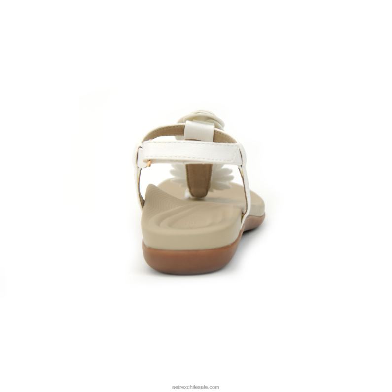mujer blanco Aetrex sandalia charli con tiras 2TB4B70