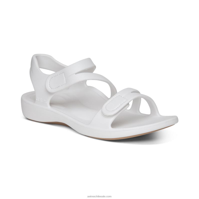 mujer blanco Aetrex sandalia deportiva jillian 2TB4B164