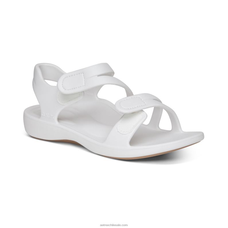 mujer blanco Aetrex sandalia deportiva jillian 2TB4B164