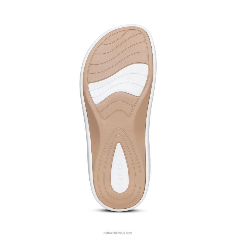 mujer blanco Aetrex sandalia deportiva jillian 2TB4B164
