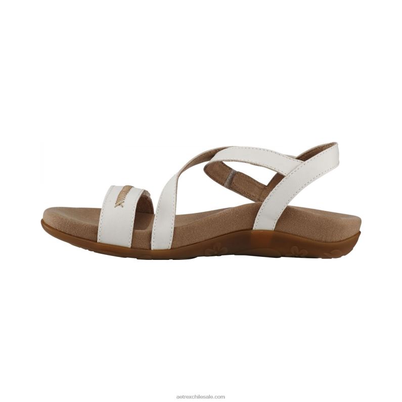 mujer blanco Aetrex sandalias Gabby con tiras ajustables 2TB4B15