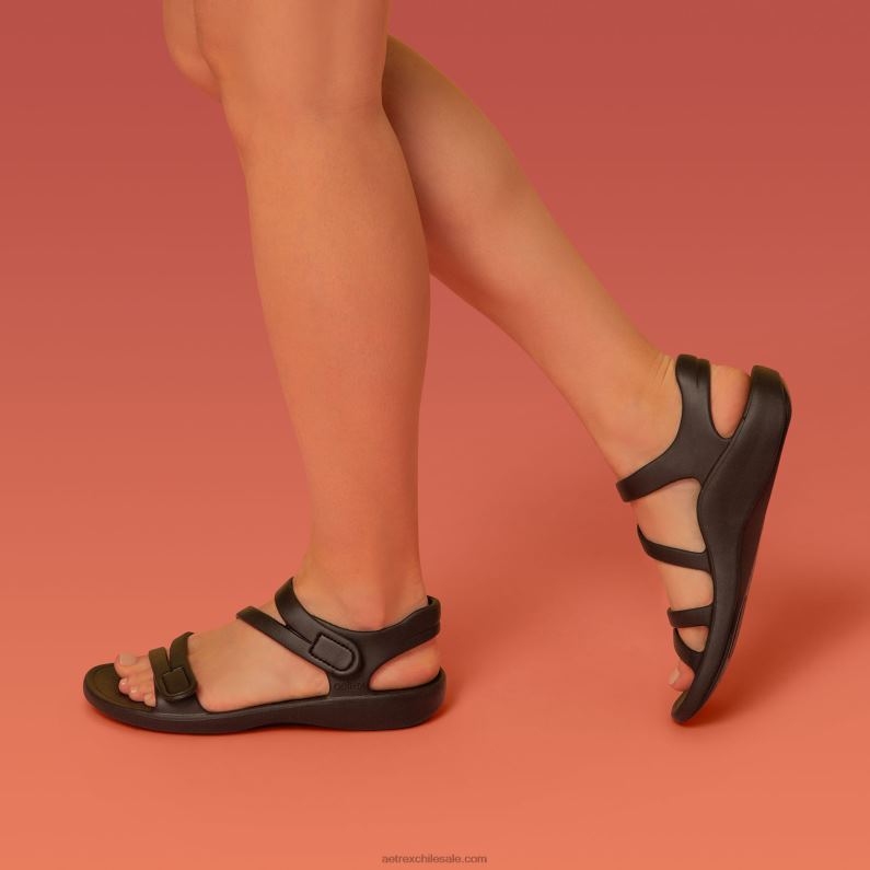 mujer boa marrón Aetrex sandalia deportiva jillian 2TB4B196