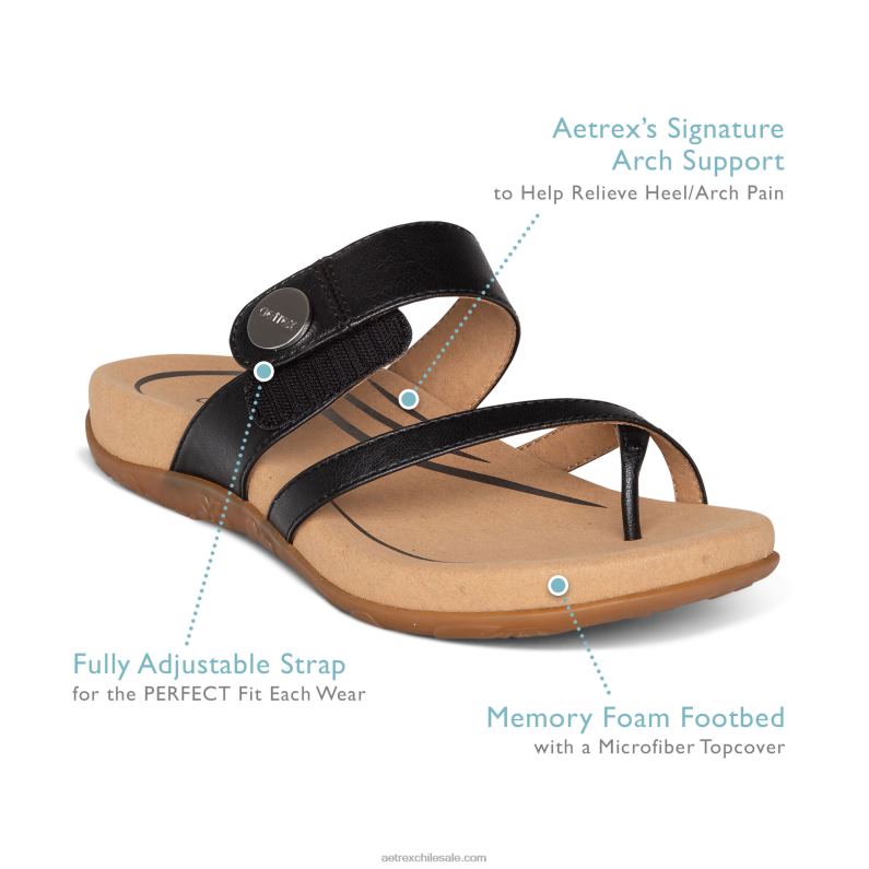 mujer brillo dorado Aetrex sandalias izzy ajustables 2TB4B211