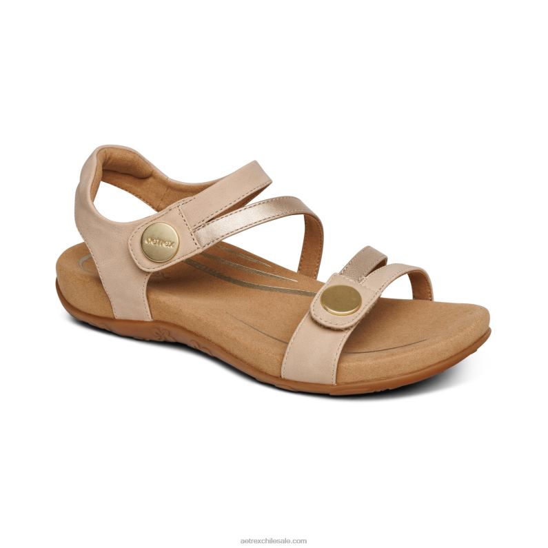 mujer broncearse Aetrex sandalias jess con tiras ajustables 2TB4B234