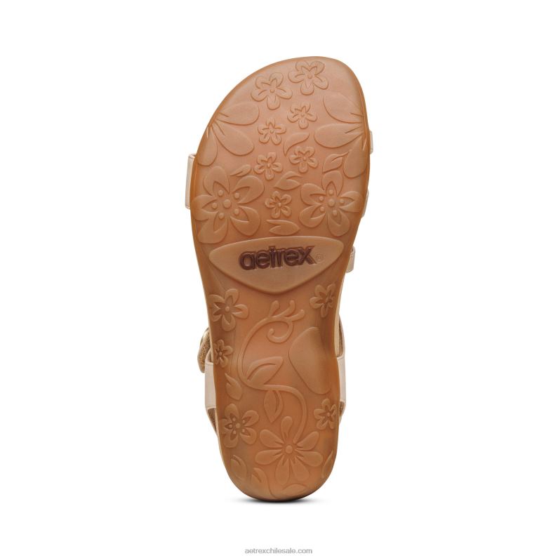 mujer broncearse Aetrex sandalias jess con tiras ajustables 2TB4B234