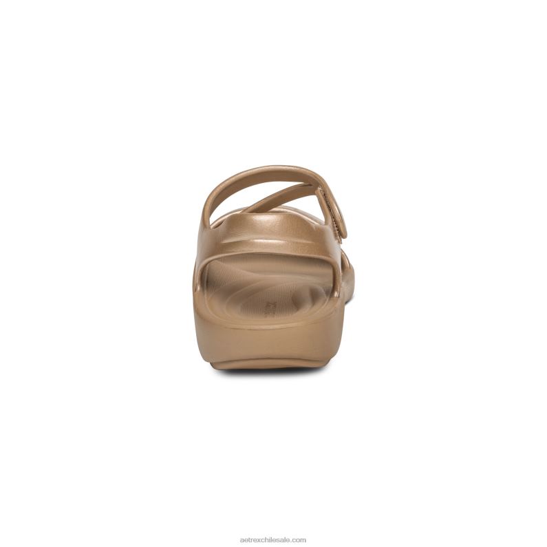 mujer champán Aetrex sandalia deportiva jillian 2TB4B307