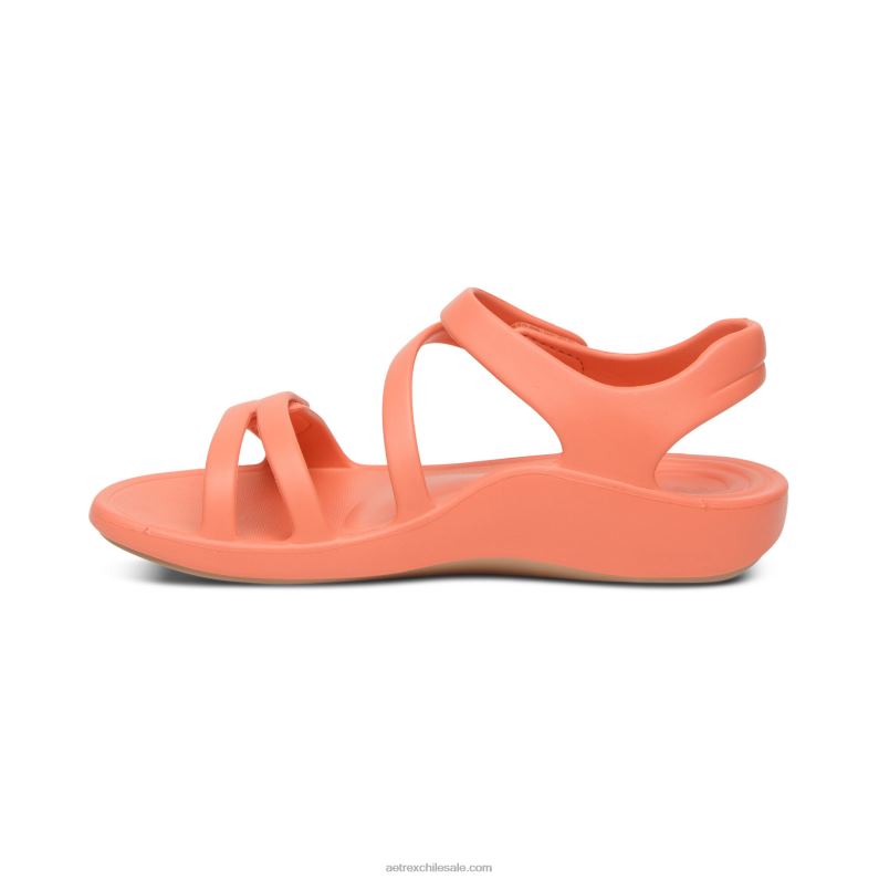 mujer coral Aetrex sandalia deportiva jillian 2TB4B208
