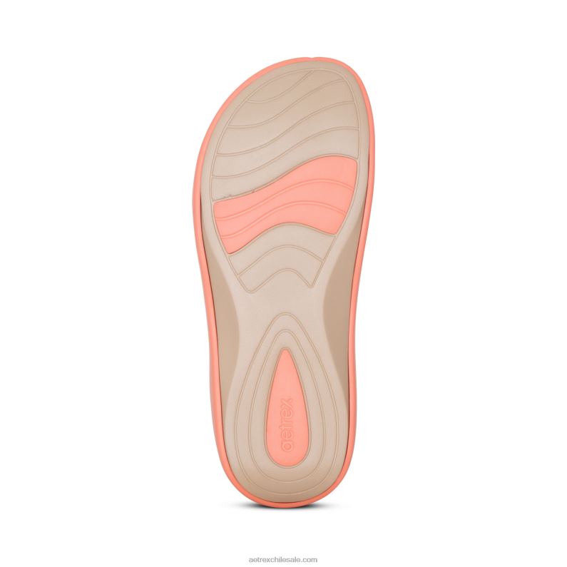mujer coral Aetrex sandalia deportiva jillian 2TB4B208