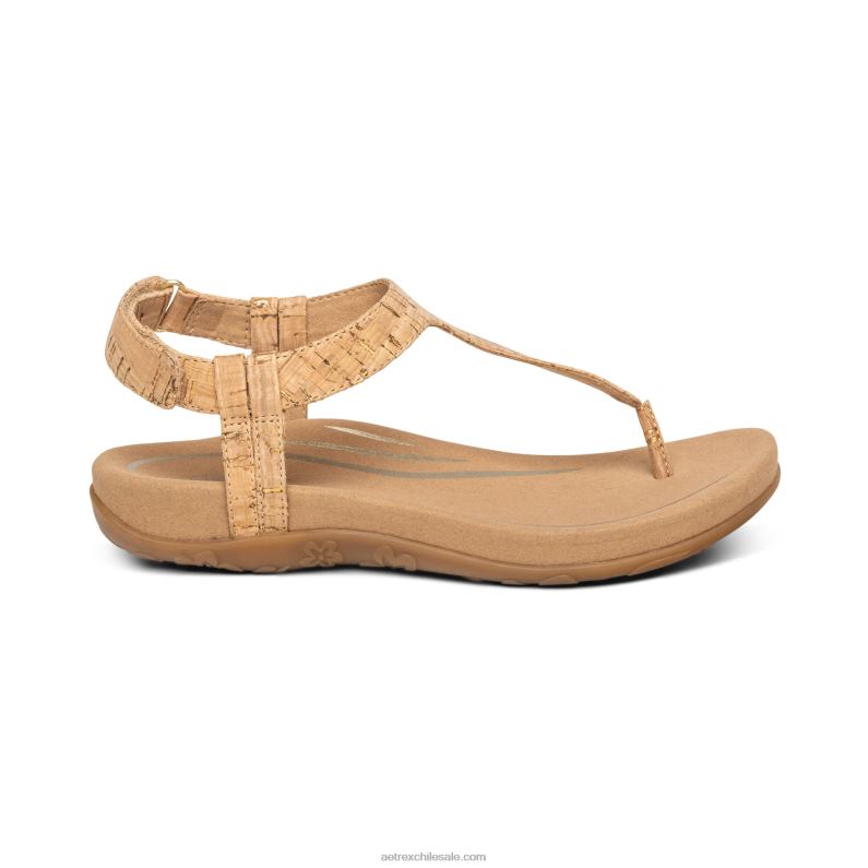 mujer corcho Aetrex sandalia de dedo jane 2TB4B249