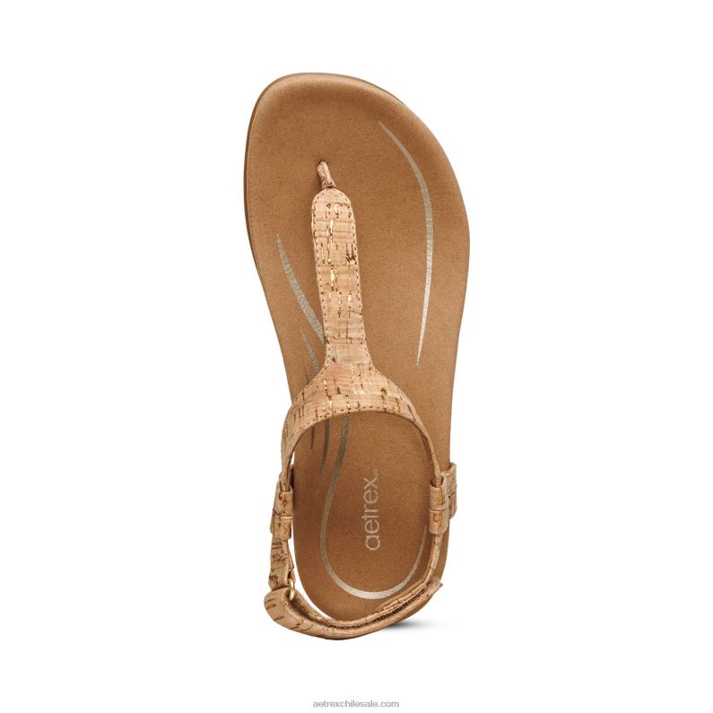 mujer corcho Aetrex sandalia de dedo jane 2TB4B249