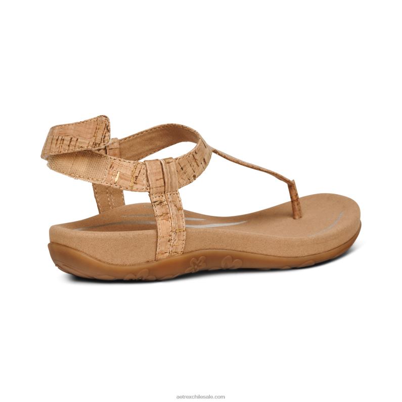 mujer corcho Aetrex sandalia de dedo jane 2TB4B249