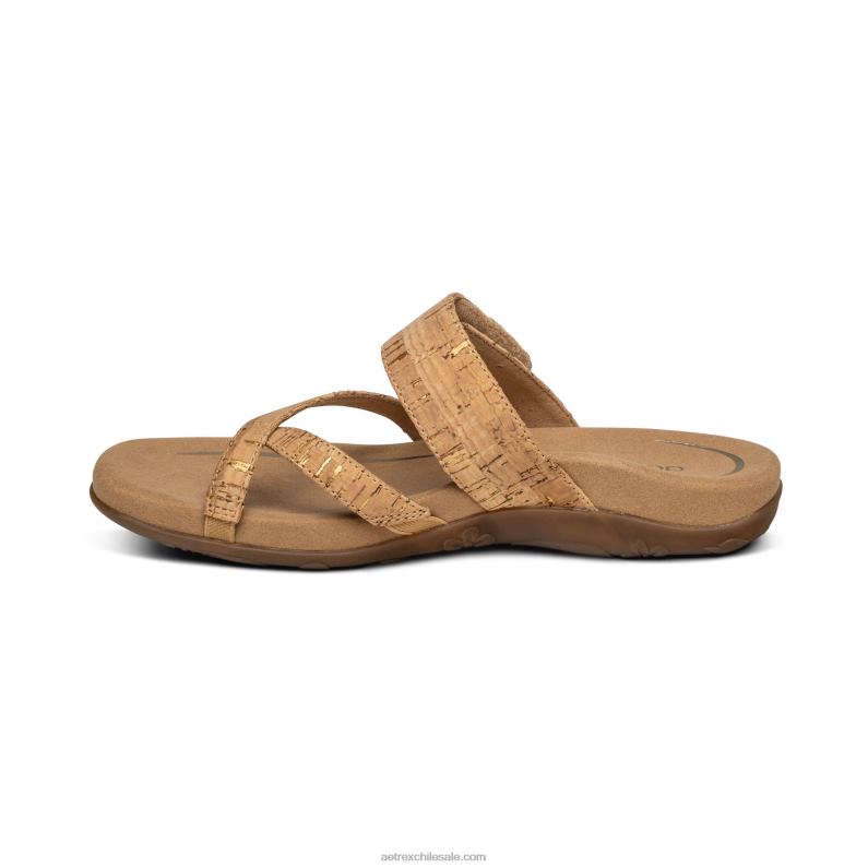 mujer corcho Aetrex sandalias izzy ajustables 2TB4B215