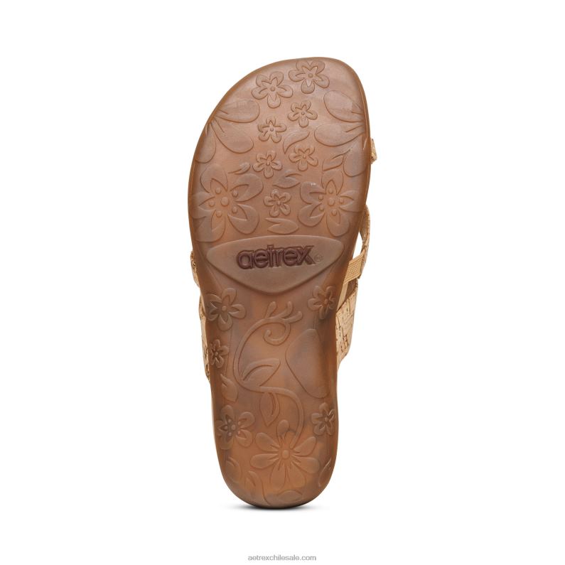 mujer corcho Aetrex sandalias izzy ajustables 2TB4B215
