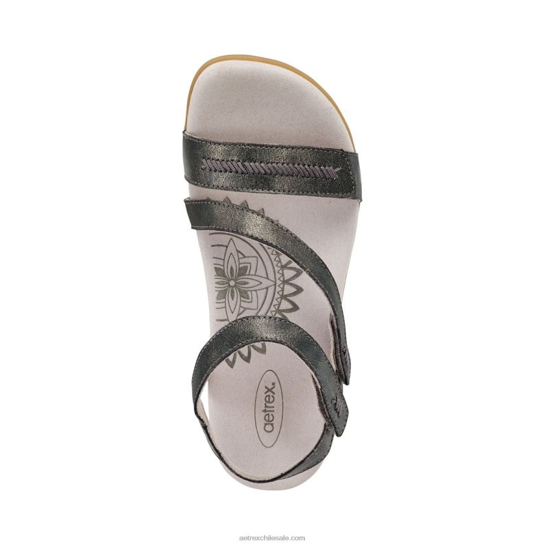mujer estaño Aetrex sandalias Gabby con tiras ajustables 2TB4B37