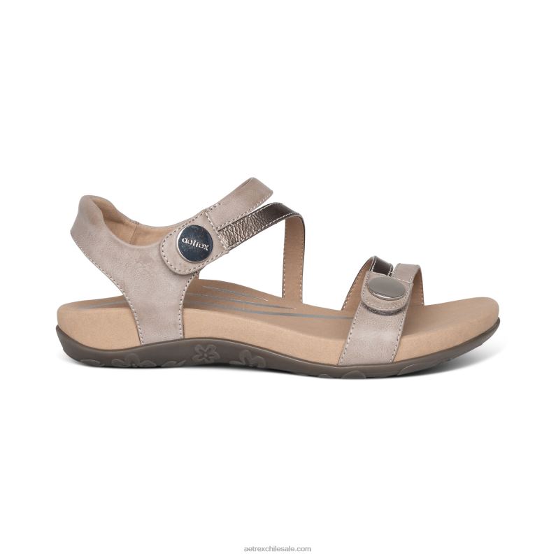 mujer fumar Aetrex sandalias jess con tiras ajustables 2TB4B165