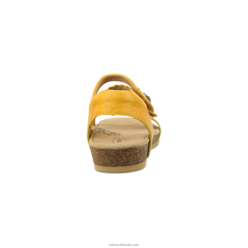 mujer girasol Aetrex sandalias jillian con tiras trenzadas 2TB4B106
