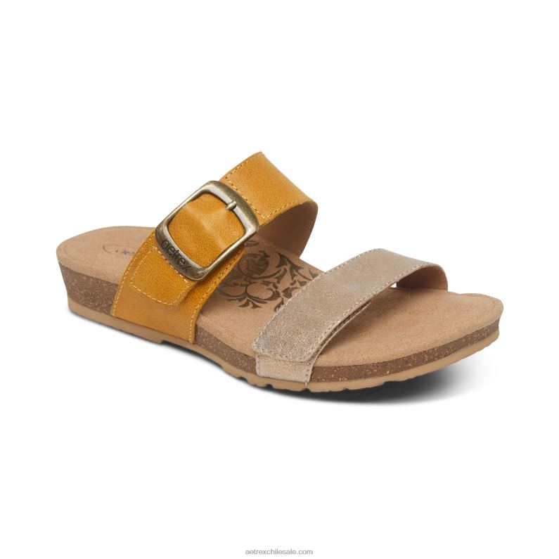 mujer girasol Aetrex tobogán ajustable con margaritas 2TB4B129