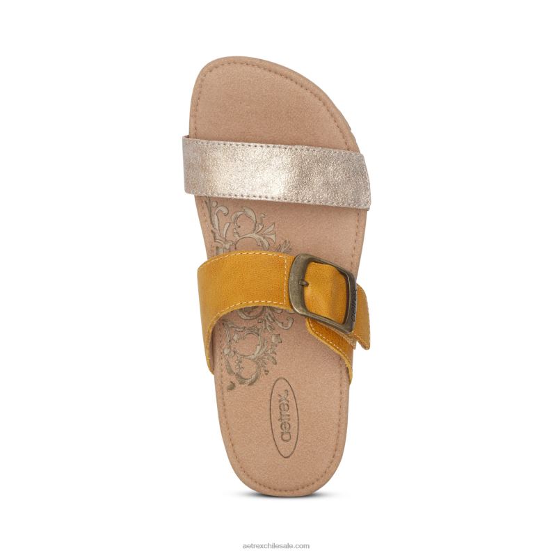 mujer girasol Aetrex tobogán ajustable con margaritas 2TB4B129