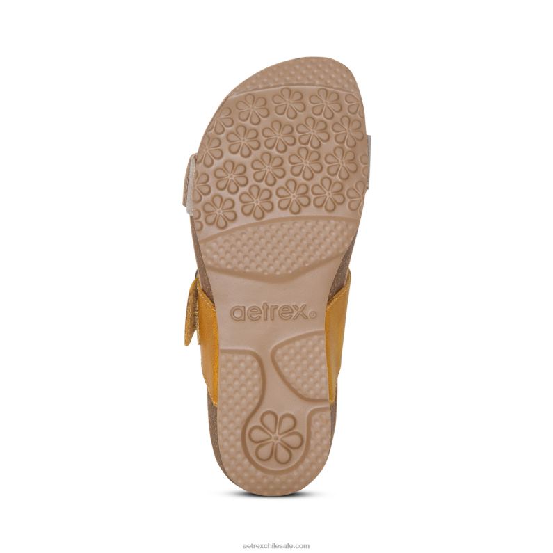 mujer girasol Aetrex tobogán ajustable con margaritas 2TB4B129