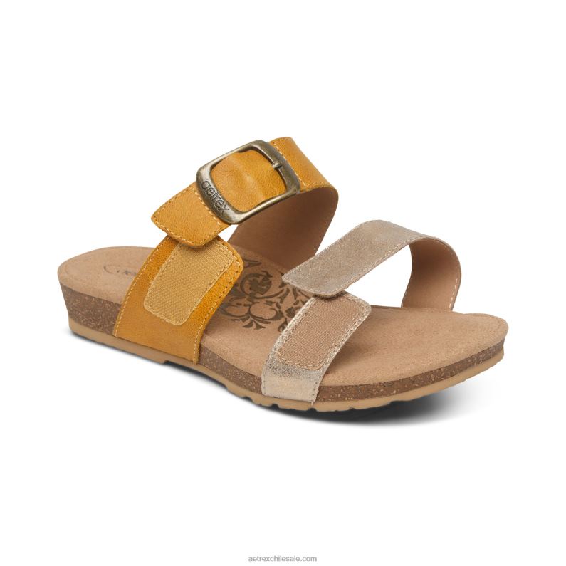 mujer girasol Aetrex tobogán ajustable con margaritas 2TB4B129
