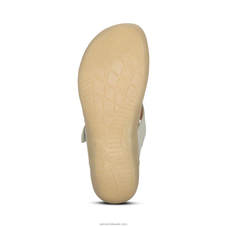 mujer gris claro Aetrex sandalia Rita con tira ajustable 2TB4B134