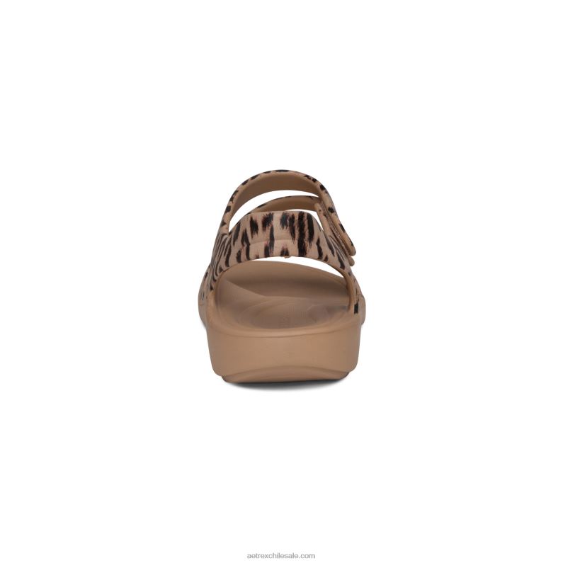 mujer leopardo Aetrex sandalia deportiva jillian 2TB4B146