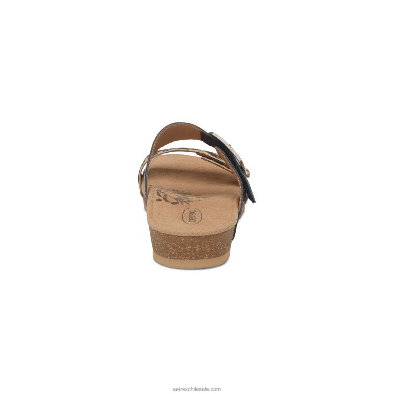mujer leopardo Aetrex tobogán ajustable con margaritas 2TB4B128
