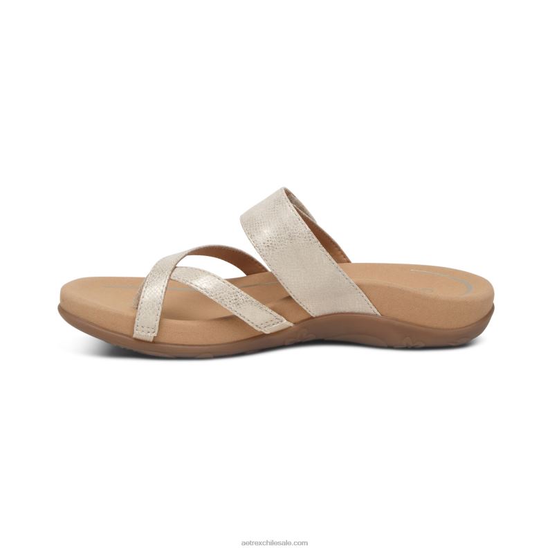 mujer luz de oro Aetrex sandalias izzy ajustables 2TB4B166