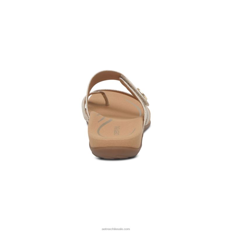 mujer luz de oro Aetrex sandalias izzy ajustables 2TB4B166
